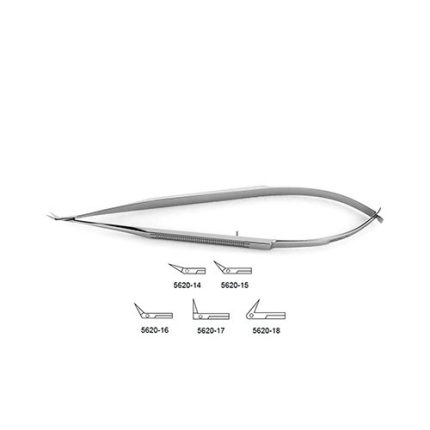 Micro Scissors - Flat Handle - Angled Tips