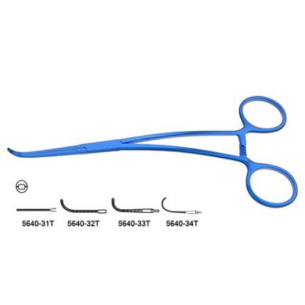 Titanium Castaneda Clamp - Curved Cooley Jaws